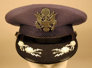 Usaf Us Air Force Male Field Officer Service Dress Blues Hat Cap Flight Ace