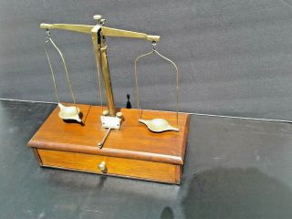 Antique Henry Troemner Apothecary or Gold Mining Balance Scale With Weights 2