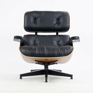 Herman Miller Eames Lounge Chair & Ottoman Palisander 670 671 Black Leather 2