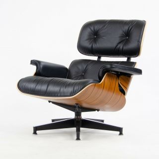 Herman Miller Eames Lounge Chair & Ottoman Palisander 670 671 Black Leather 3