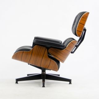 Herman Miller Eames Lounge Chair & Ottoman Palisander 670 671 Black Leather 4