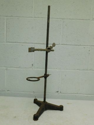 Vintage Arthur H.  Thomas Philada Laboratory Science Bunsen Cast Iron Stand