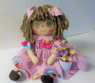 Primitive HM Raggedy Ann DOLL SUMMER CALICO 