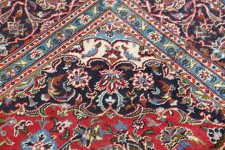 Vintage Traditional Floral Red Kashmar Persian Hand - Knotted 7x10 Wool Area Rug 9
