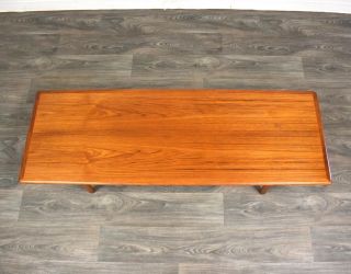 Danish Teak Mid Century Modern Coffee Table by Trioh 2