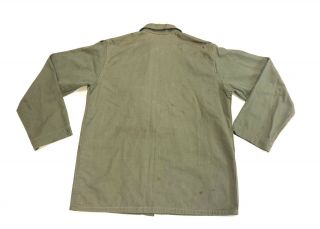 VTG 40s WWII USMC P44 HBT US Marines Herringbone Field Utility Jacket Shirt 2