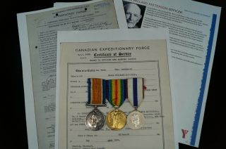 Ww1 Canadian Cef Ppcli Ymca Hon Lieutenant Patterson Medal Grouping