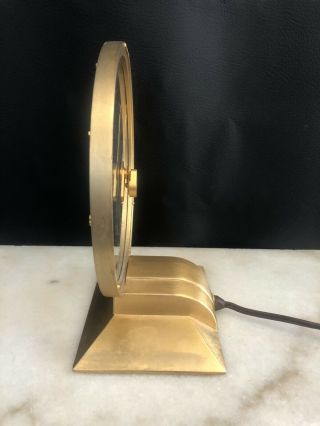 1950 ' s Jefferson GOLDEN HOUR Electric Clock Shelf / Mantle 580 - 101 RUNNING Deco 4