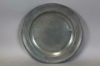 RARE SIGNED 18TH C ENGLISH PEWTER 8 1/4 