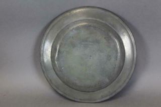 RARE SIGNED 18TH C ENGLISH PEWTER 8 1/4 