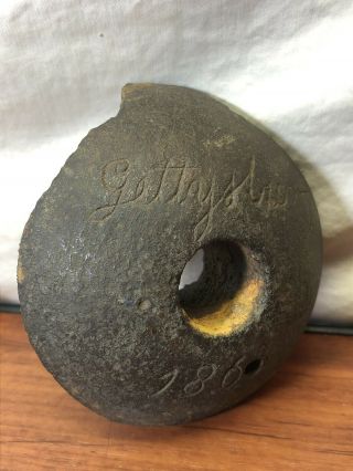 Vintage 1863 Gettysburg,  Pa.  Civil War Shot Cannon Ball Relic Fragment Souvenir