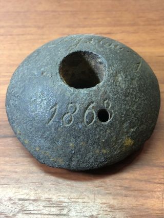 Vintage 1863 Gettysburg,  PA.  Civil War Shot Cannon Ball Relic Fragment Souvenir 6
