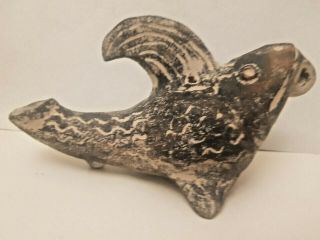 Museum Quality Ancient Bronze Age Pre - Urartian Fish Shaped Oil Lamp,  14 C.  Bc