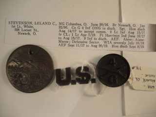 Ohio Columbus Mexican Border Medal To Stevenson 1st Lt.  Co.  G.  4th Ong 9th Inf.