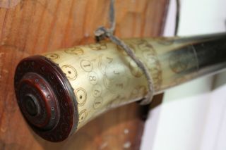Pre - Civil War / Or Civil War Powder Horn Flask (dated 1861) Ajf