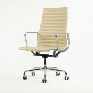 W Tags Eames Herman Miller Aluminum Group High Back Chair 2012 Creme