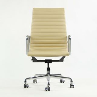 W Tags Eames Herman Miller Aluminum Group High Back Chair 2012 Creme 2
