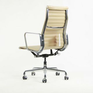 W Tags Eames Herman Miller Aluminum Group High Back Chair 2012 Creme 4