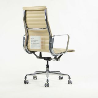 W Tags Eames Herman Miller Aluminum Group High Back Chair 2012 Creme 6