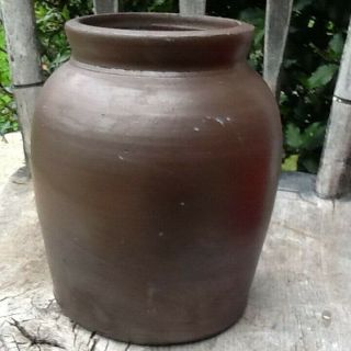 Antique D Ack Stoneware Crock Mooresburg Pa Half Gallon Bulbous Jar 7