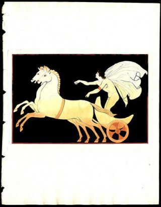 Sir William Hamilton 1808 Engraved Aquatint Greek Mythology Gods Chariot Horses