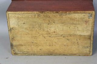 A RARE 19TH C ENFIELD CT SHAKER SEWING BOX IN BEST RED STAIN & VARNISH 10