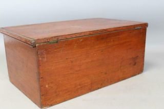 A RARE 19TH C ENFIELD CT SHAKER SEWING BOX IN BEST RED STAIN & VARNISH 7