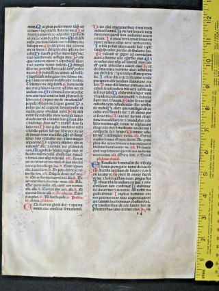 Extremely rare incunabula Breviary lf.  on vellum,  Jenson1478,  handc.  deco initials 3