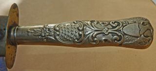 Patriotic USA ETCHING Antique BOWIE KNIFE Edward BARNES & Sons Sheffield 11