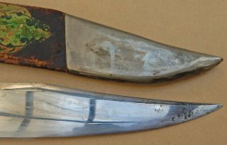 Patriotic USA ETCHING Antique BOWIE KNIFE Edward BARNES & Sons Sheffield 6