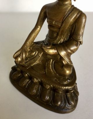 Late 19th Century antique Sino - Tibetan Buddhist bronze statue of Bhaisajyaguru 4