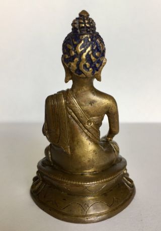 Late 19th Century antique Sino - Tibetan Buddhist bronze statue of Bhaisajyaguru 5
