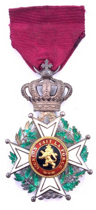 Belgium Knight Of The Order Of Leopold Unilingual Version C.  1920