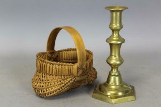 A Great 19th C Miniature Buttocks Splint Basket In The Best Untouched Patina