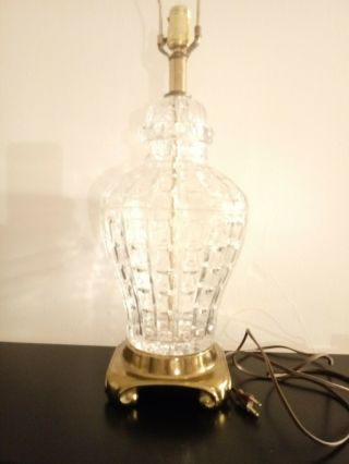 Hollywood Regency Crystal Table Lamp Paul Hanson ? Ginger Jar Asian Inspired