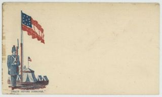 Mr Fancy Cancel Csa Patriotic Cover Soldier Rifle In Camp 10 Star Flag