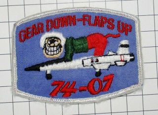 Usaf Military Patch Air Force Sm Square Hook Loop Pilot Training Class 74 - 07
