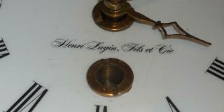 VINTAGE KEY WIND HENRI LAGIN FILS ET CIE WALL CLOCK Pocket Watch Brass Germany 4