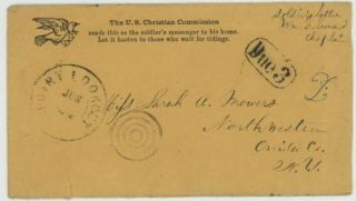 Mr Fancy Cancel Civil War Patriotic Us Christian Commission Soldiers Letter Due3