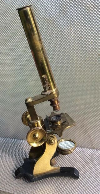 Late 19th Century Brass Victorian Microscope
