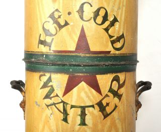 RARE Antique 1869 Jewett ' s Ice Cold Water Filter & Cooler No.  2 Metal Porcelain 3