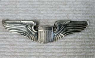 Vintage Wwii Sterling Us Army Air Force Pilot Wings Pin