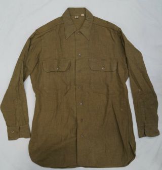 Ww1 British Collared Shirt With Gas Flap 1917 Dated Wd Stamped