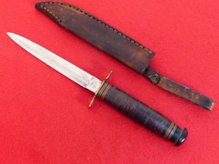 James & Sons Ltd Sheffield England Dagger Leather Handle Spike Wwii Knife