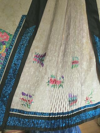 Chinese19thc Embroidered Skirt Pannels 10