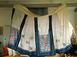 Chinese19thc Embroidered Skirt Pannels 2