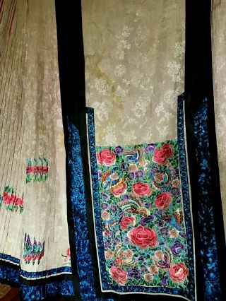 Chinese19thc Embroidered Skirt Pannels 3