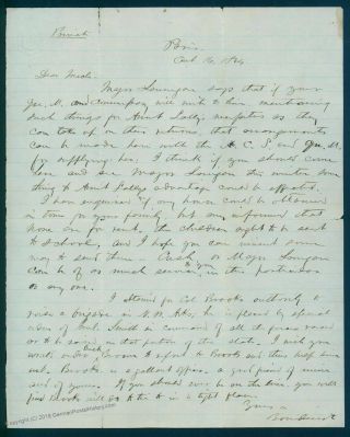 Csa 1864 Paris Texas Raising Nw Arkansas Brigade Colonel Brooks Letter 93027