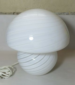 Vintage Murano Glass Swirl Mushroom Lamp Venini style 3