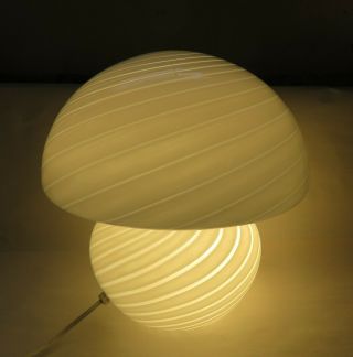 Vintage Murano Glass Swirl Mushroom Lamp Venini style 4